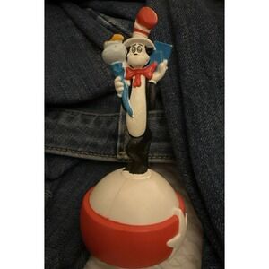 Vintage 2002 Dr Seuss Cat in the Hat Burger King Spinning Top Toy 5"